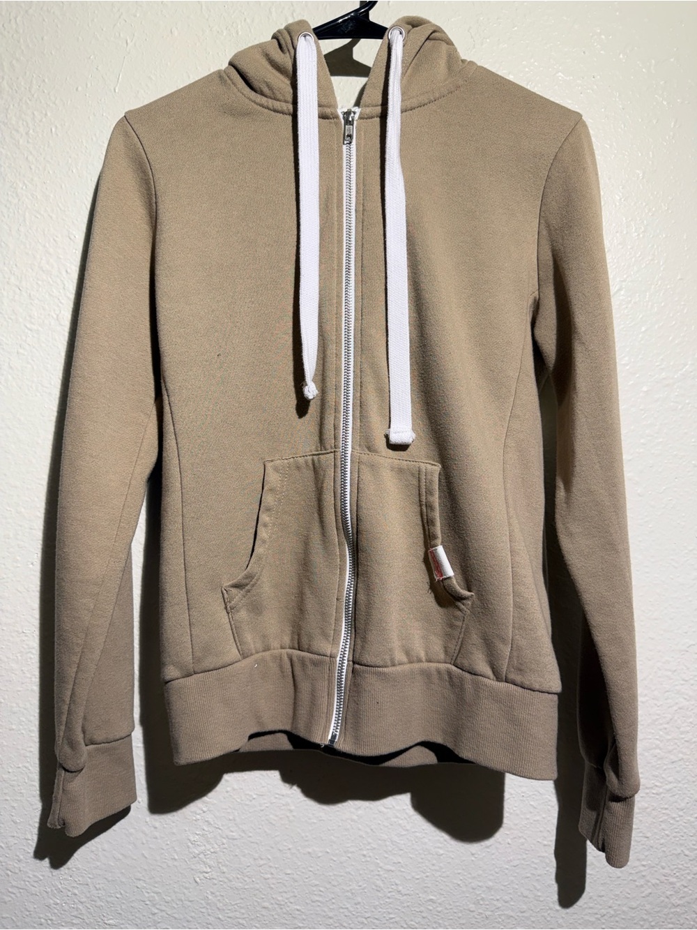 Reflex Beige Hooded Jacket with White Label